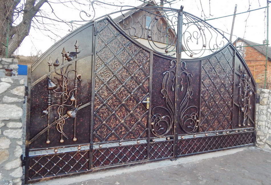 Кованые ворота Хортица 
